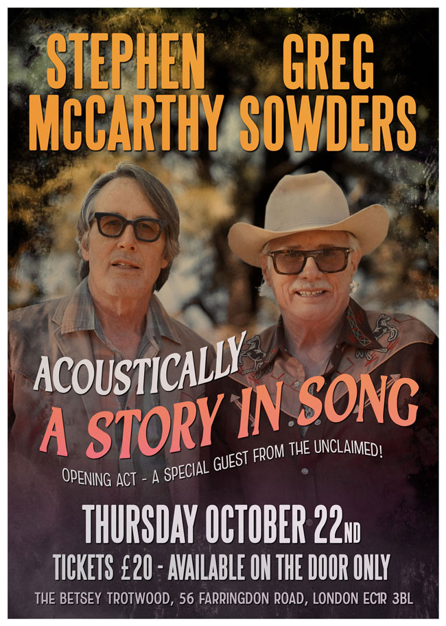 Stephen McCarthy and Greg Sowders Gig Poster
